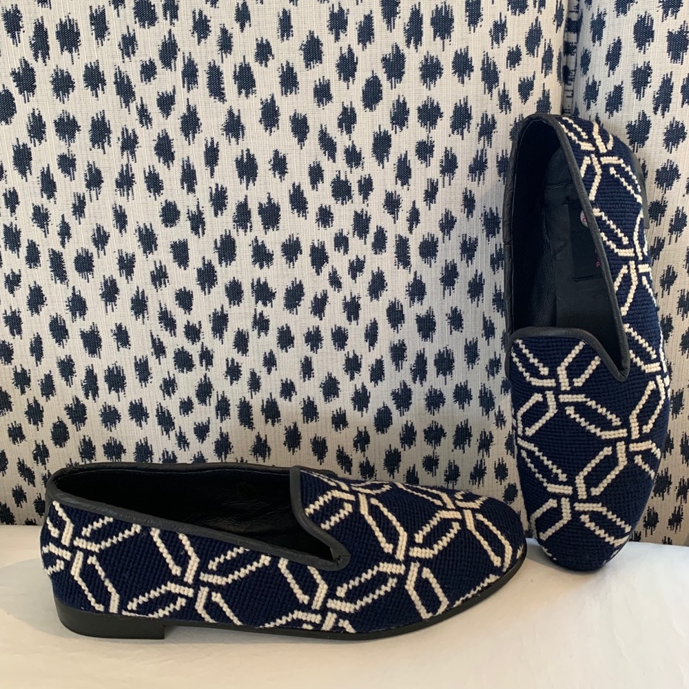 Geometric Needlepoint Loafers